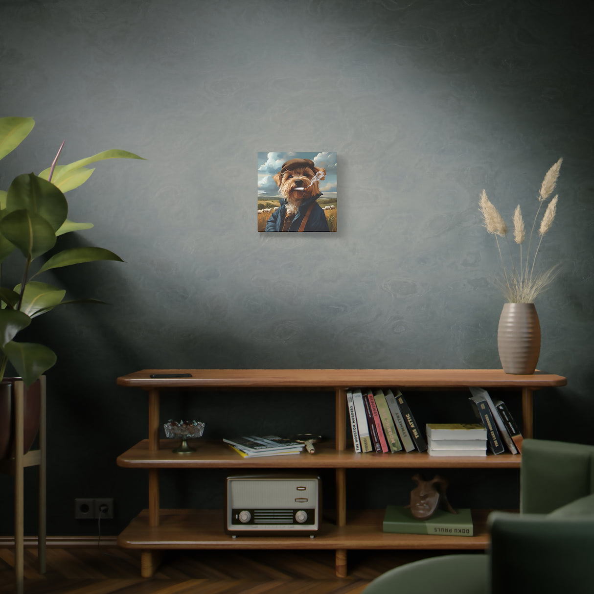 Yorkshire Terrier Smoking Blunt Canvas – Baked Breeds Dog Wall Art