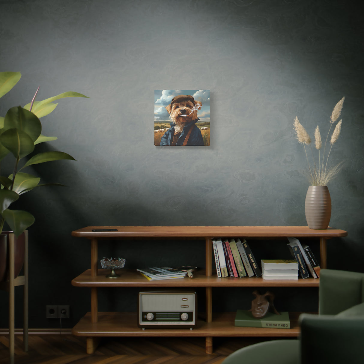 Yorkshire Terrier Smoking Blunt Canvas – Baked Breeds Dog Wall Art