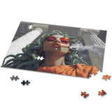 Medusa Stoned Jigsaw Puzzle – Smoking Medusa Art – 120, 252, 500 Pieces – Medusa Gift