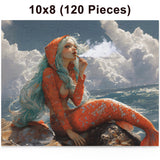 Mermaid Getting Stoned Jigsaw Puzzle – 120, 252, or 500 Pieces | Smoking Mermaid Gift for Stoners | Fantasy Puzzle