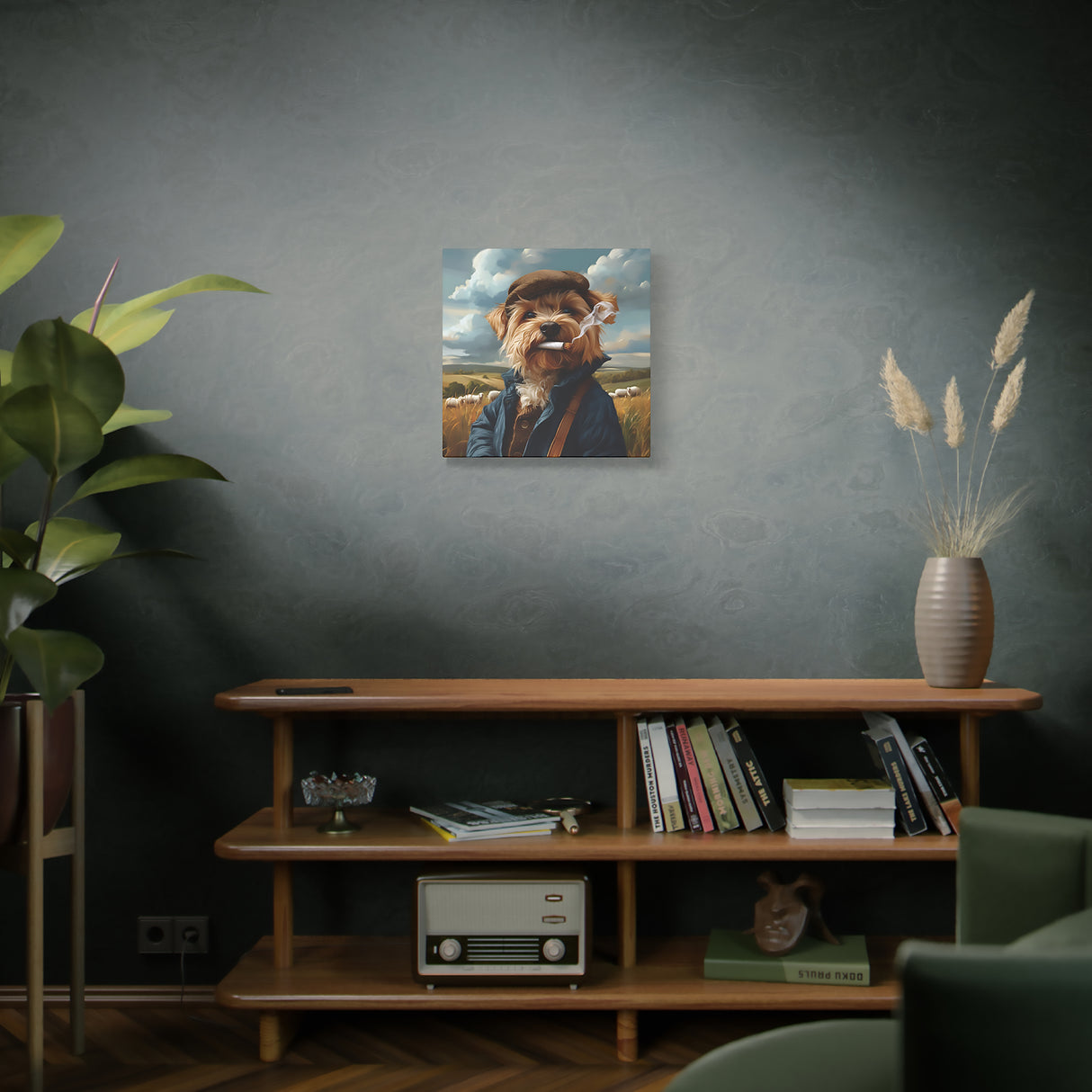Yorkshire Terrier Smoking Blunt Canvas – Baked Breeds Dog Wall Art