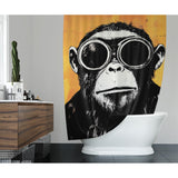 Blazed Chimp Shower Curtain – Chill Vibes for Your Bathroom Jungle