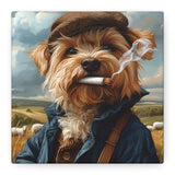 Yorkshire Terrier Smoking Blunt Canvas – Baked Breeds Dog Wall Art