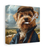 Yorkshire Terrier Smoking Blunt Canvas – Baked Breeds Dog Wall Art