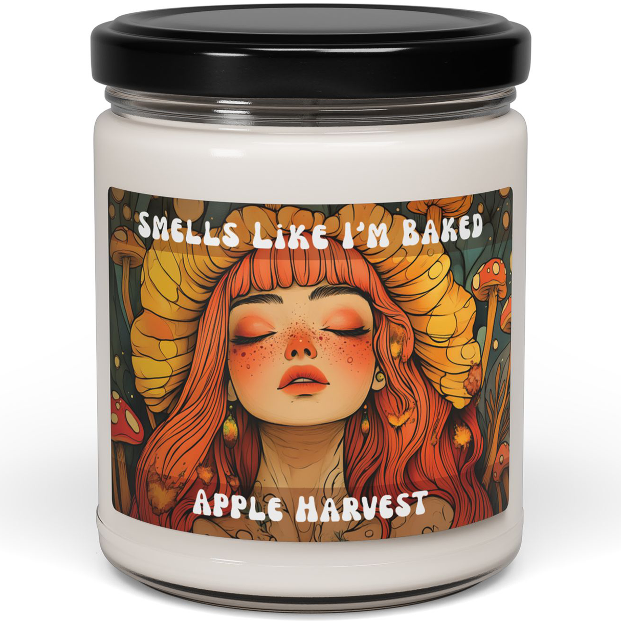 “Smells Like I’m Baked” – Psychedelic Forest Babe Candle | 9oz Soy Candle for Stoner Vibes, Chill Seshes & Trippy Decor