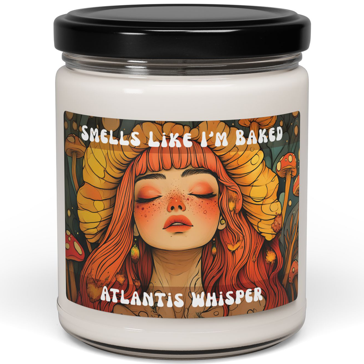 “Smells Like I’m Baked” – Psychedelic Forest Babe Candle | 9oz Soy Candle for Stoner Vibes, Chill Seshes & Trippy Decor