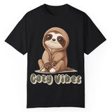 Cozy Vibes Sloth T-Shirt – Super Soft and Pre-Shrunk Unisex Comfort Tee