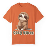 Cozy Vibes Sloth T-Shirt – Super Soft and Pre-Shrunk Unisex Comfort Tee