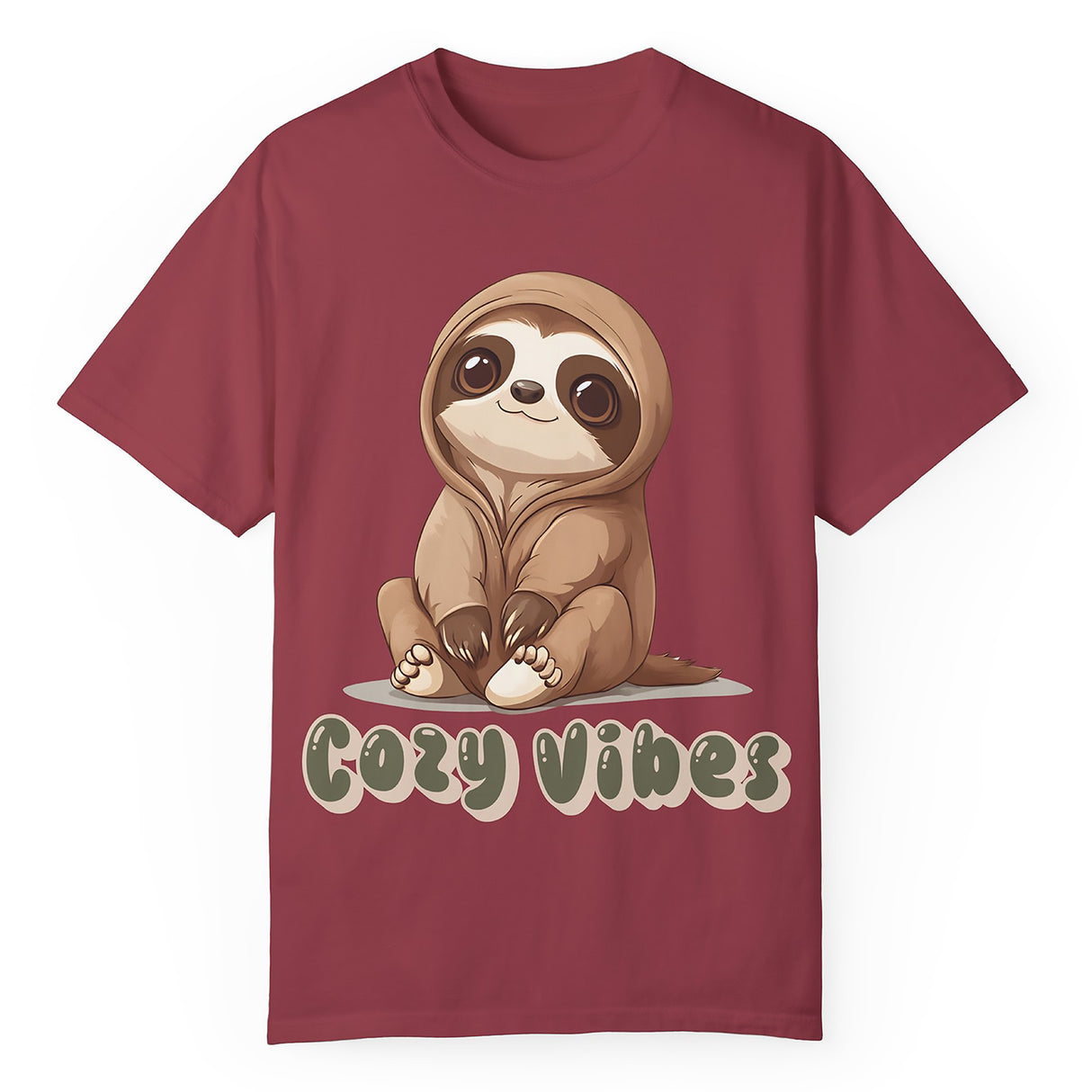 Cozy Vibes Sloth T-Shirt – Super Soft and Pre-Shrunk Unisex Comfort Tee