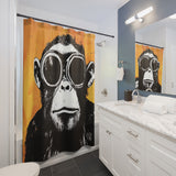 Blazed Chimp Shower Curtain – Chill Vibes for Your Bathroom Jungle