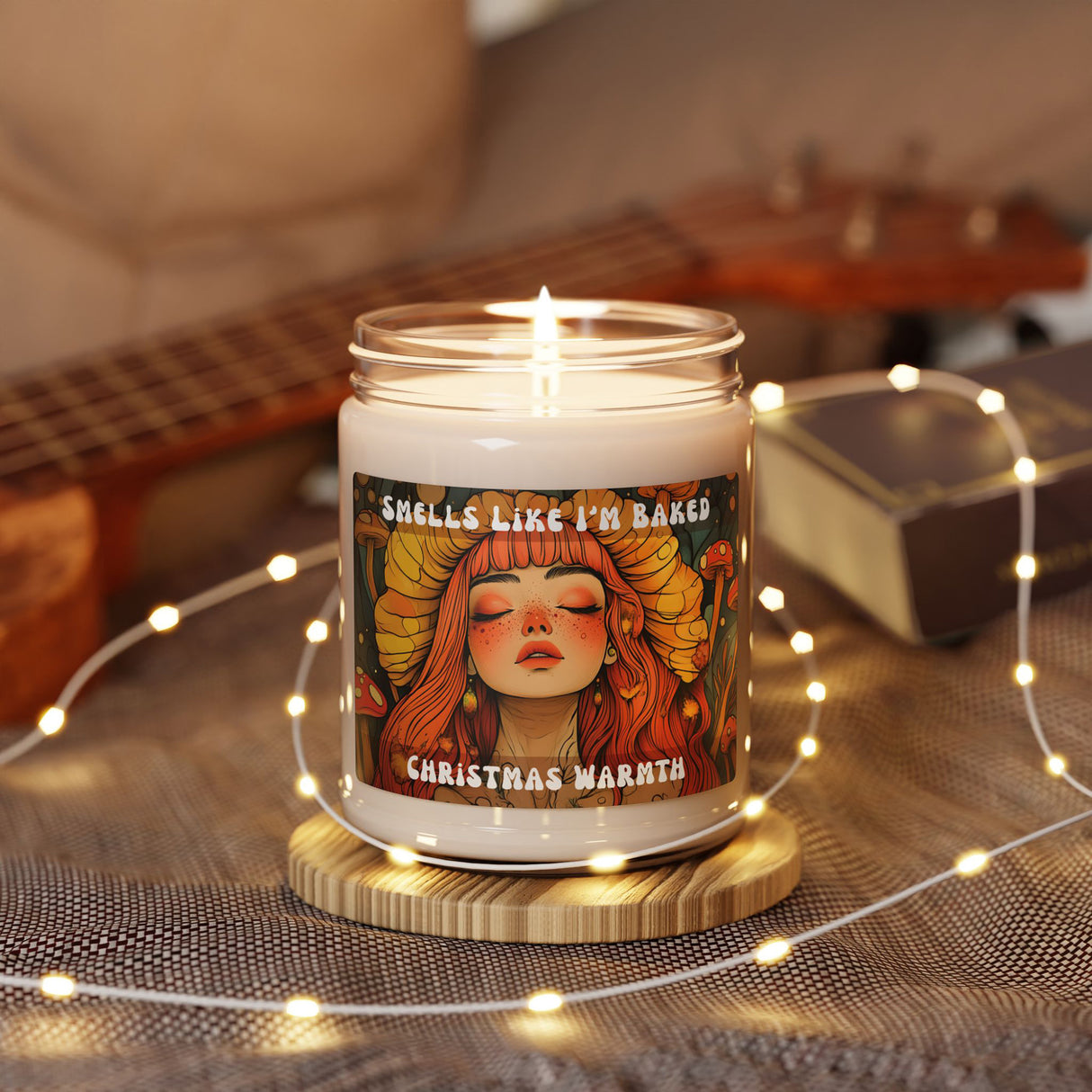 “Smells Like I’m Baked” – Psychedelic Forest Babe Candle | 9oz Soy Candle for Stoner Vibes, Chill Seshes & Trippy Decor