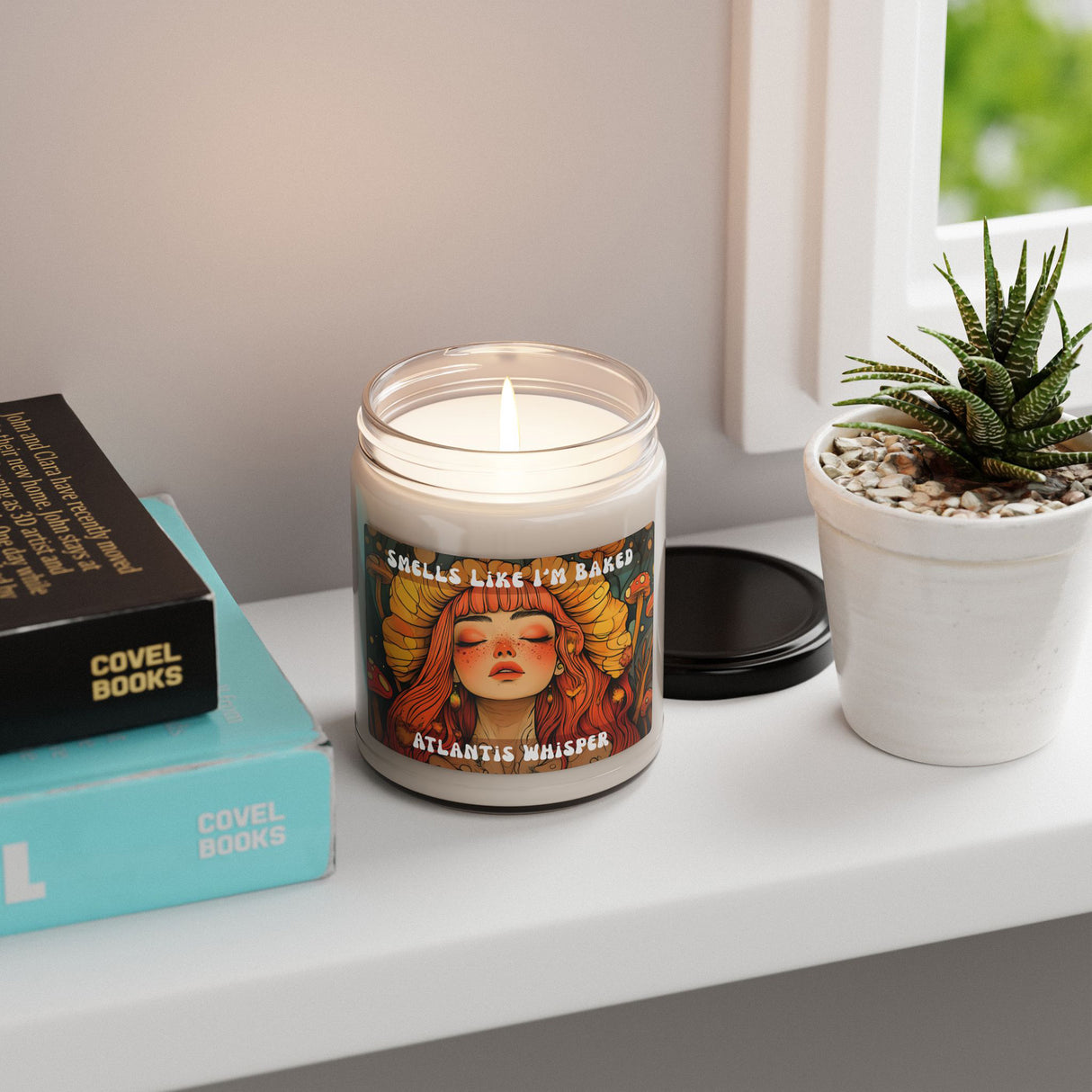 “Smells Like I’m Baked” – Psychedelic Forest Babe Candle | 9oz Soy Candle for Stoner Vibes, Chill Seshes & Trippy Decor