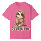 Cozy Vibes Sloth T-Shirt – Super Soft and Pre-Shrunk Unisex Comfort Tee
