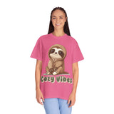 Cozy Vibes Sloth T-Shirt – Super Soft and Pre-Shrunk Unisex Comfort Tee