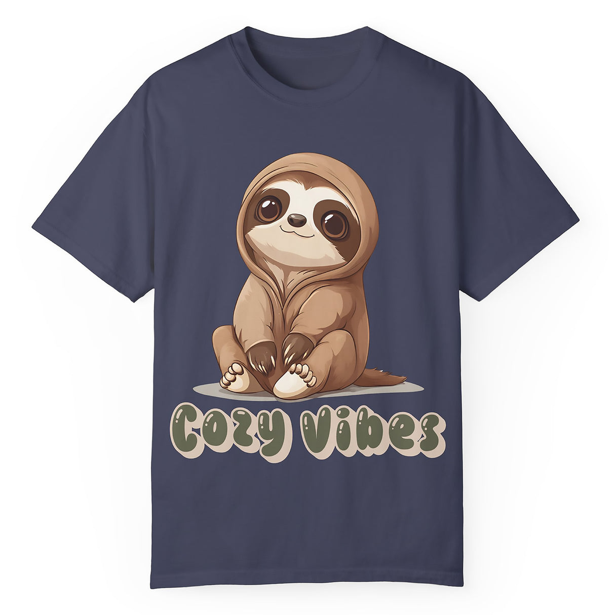 Cozy Vibes Sloth T-Shirt – Super Soft and Pre-Shrunk Unisex Comfort Tee