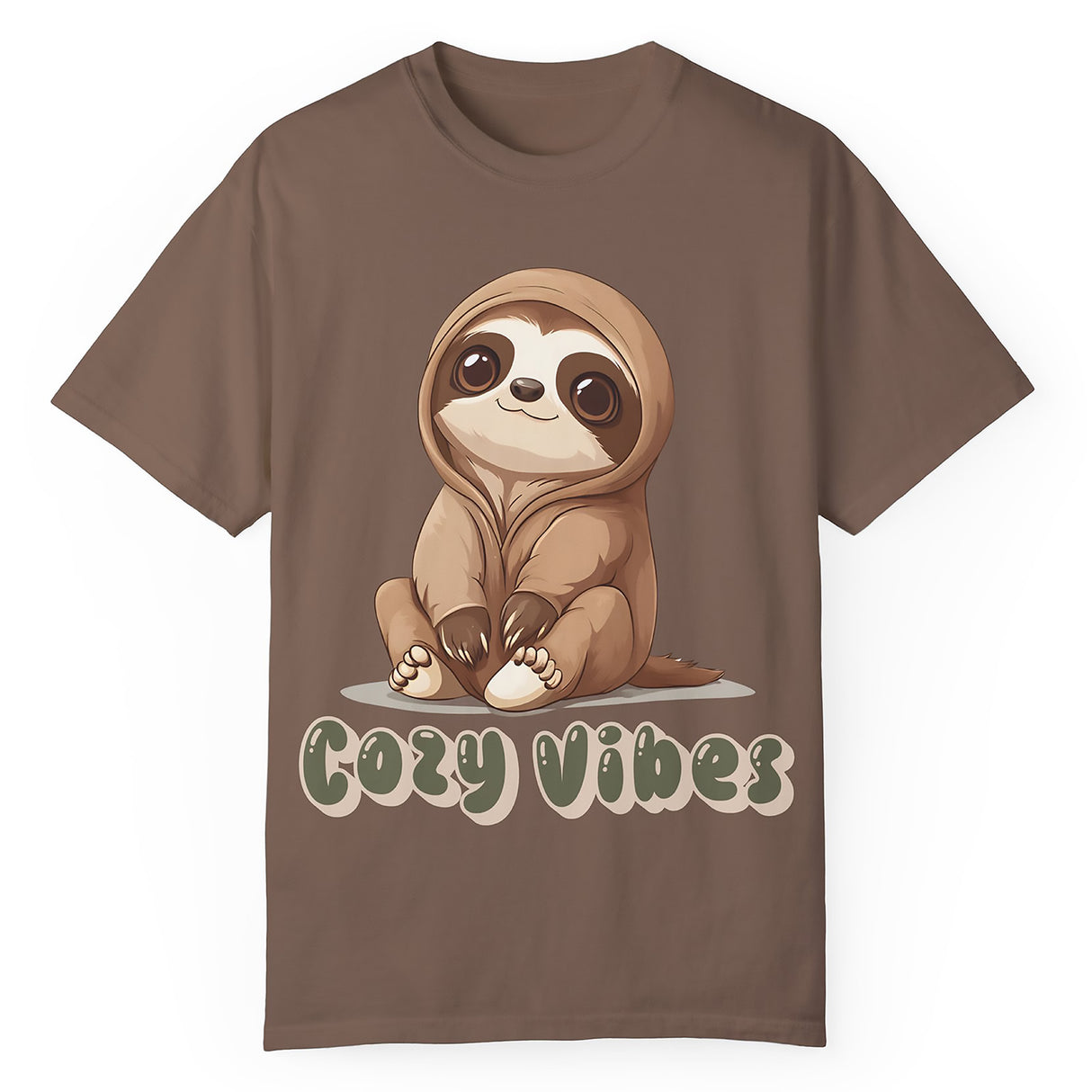 Cozy Vibes Sloth T-Shirt – Super Soft and Pre-Shrunk Unisex Comfort Tee