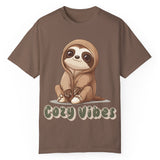 Cozy Vibes Sloth T-Shirt – Super Soft and Pre-Shrunk Unisex Comfort Tee