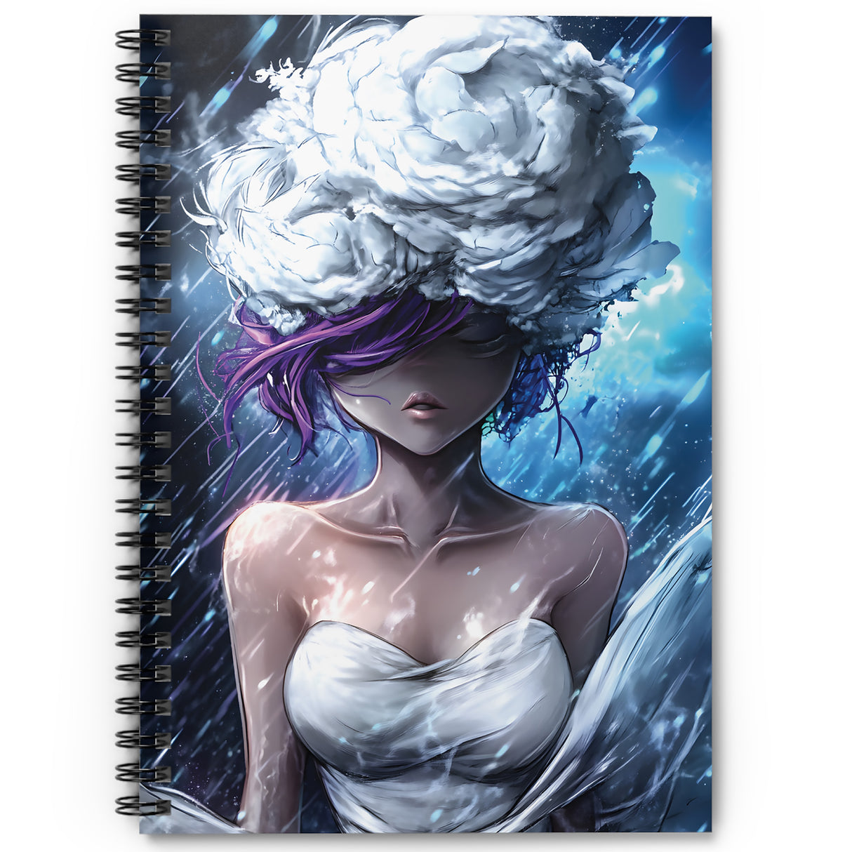 Cloud Head Dreams Spiral Notebook – Ruled Line | Stoner Aesthetic Journal