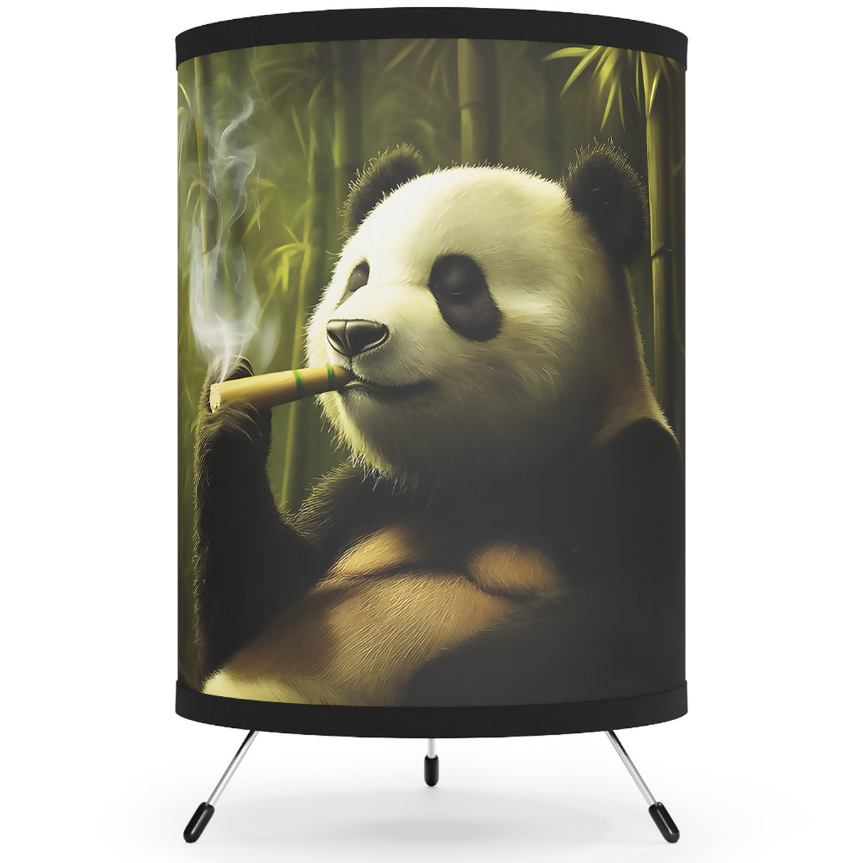 Panda Tripod Lamp with High-Res Printed Shade – Perfect for Home Decor & Unique Gifts