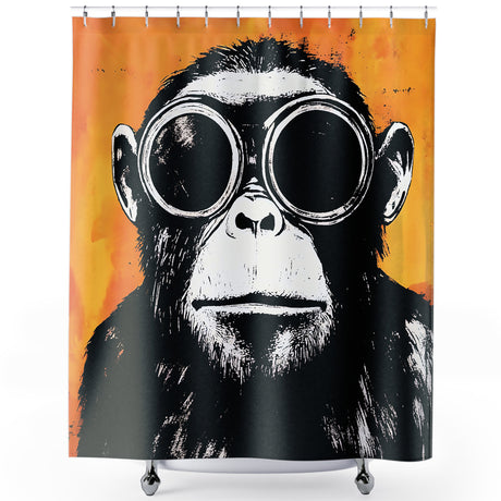 Blazed Chimp Shower Curtain – Chill Vibes for Your Bathroom Jungle