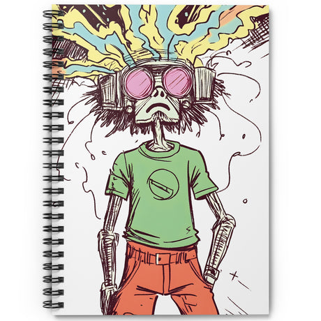 Trippy Mind Melt Spiral Notebook – For Stoners, Dreamers, and Doodle Junkies