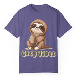 Cozy Vibes Sloth T-Shirt – Super Soft and Pre-Shrunk Unisex Comfort Tee
