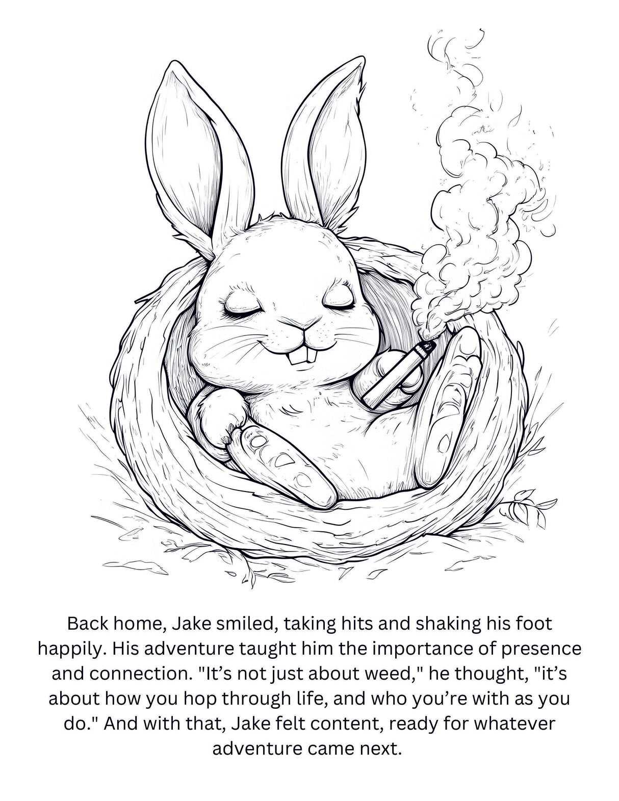 Hazy Days in the Forest: A Weed Lover’s Coloring Book
