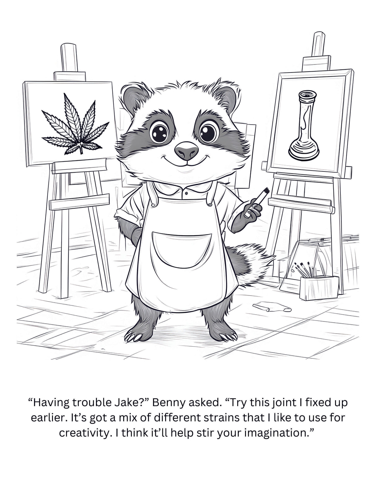 Hazy Days in the Forest: A Weed Lover’s Coloring Book
