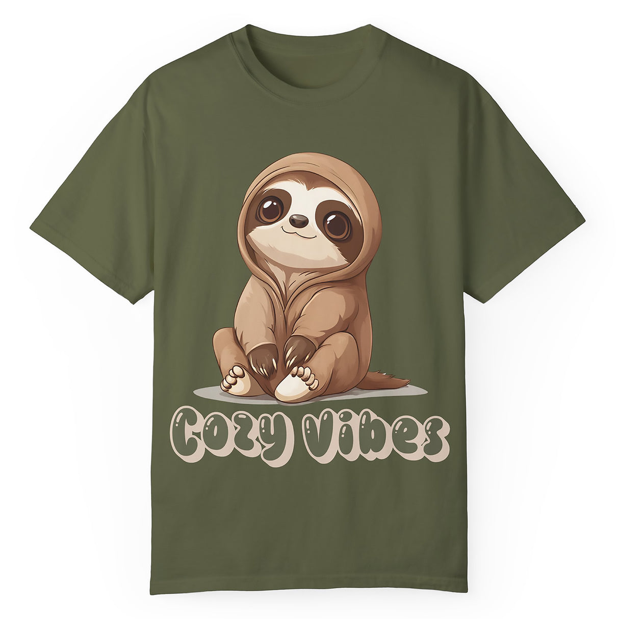 Cozy Vibes Sloth T-Shirt – Super Soft and Pre-Shrunk Unisex Comfort Tee