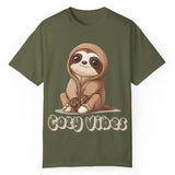 Cozy Vibes Sloth T-Shirt – Super Soft and Pre-Shrunk Unisex Comfort Tee
