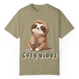 Cozy Vibes Sloth T-Shirt – Super Soft and Pre-Shrunk Unisex Comfort Tee