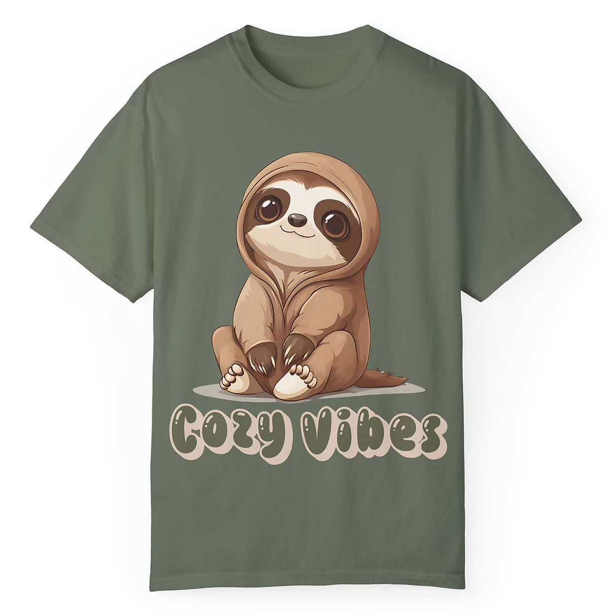 Cozy Vibes Sloth T-Shirt – Super Soft and Pre-Shrunk Unisex Comfort Tee