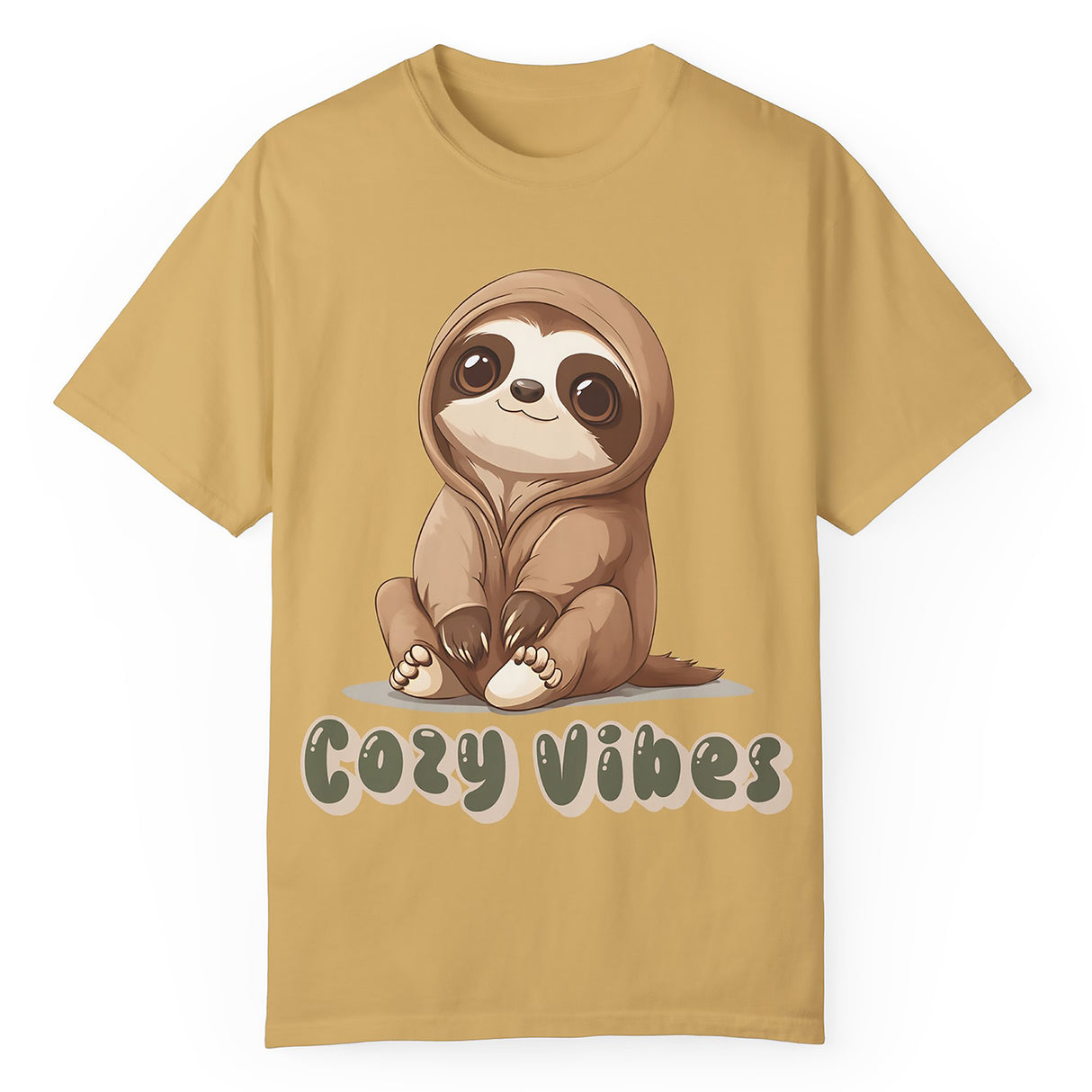 Cozy Vibes Sloth T-Shirt – Super Soft and Pre-Shrunk Unisex Comfort Tee