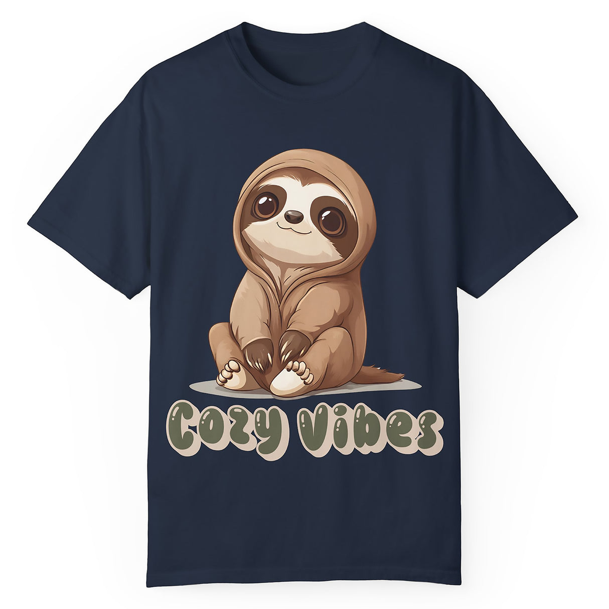 Cozy Vibes Sloth T-Shirt – Super Soft and Pre-Shrunk Unisex Comfort Tee