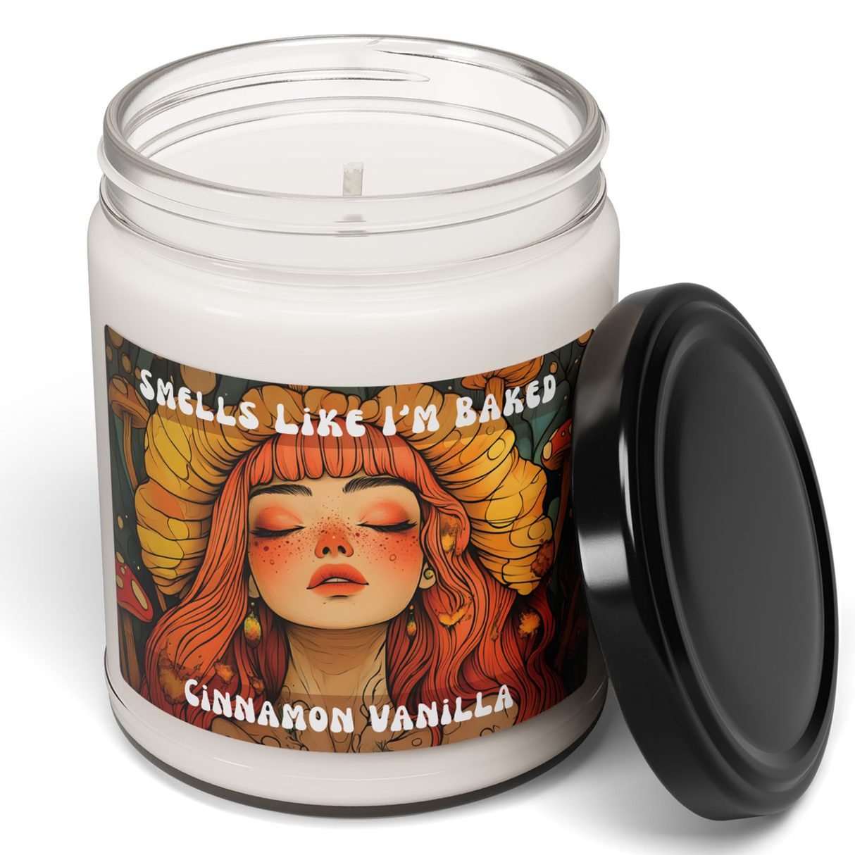 “Smells Like I’m Baked” – Psychedelic Forest Babe Candle | 9oz Soy Candle for Stoner Vibes, Chill Seshes & Trippy Decor