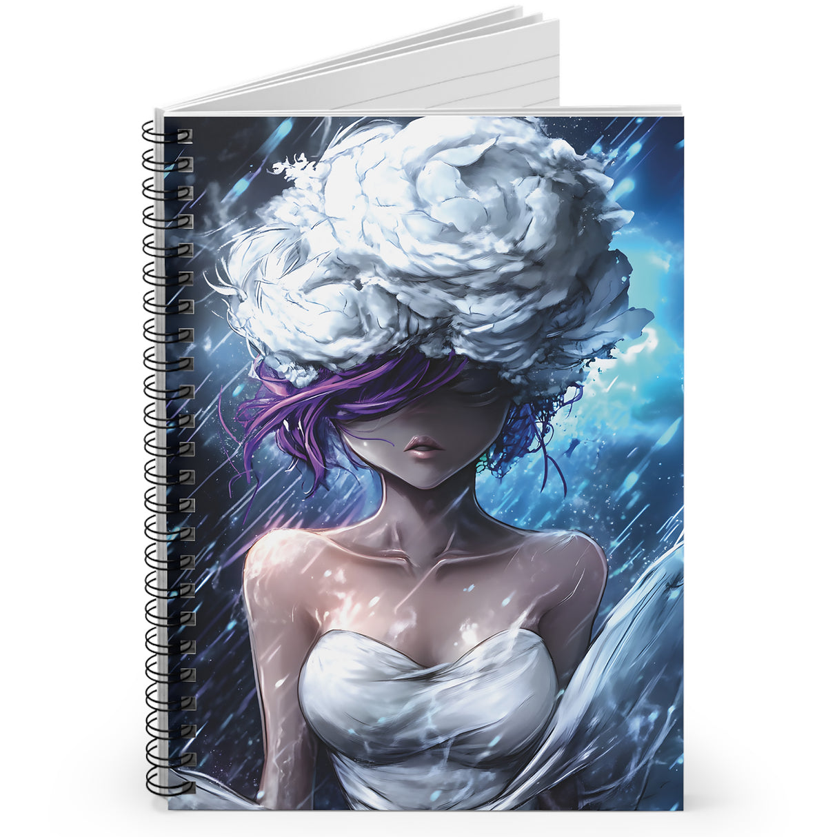 Cloud Head Dreams Spiral Notebook – Ruled Line | Stoner Aesthetic Journal
