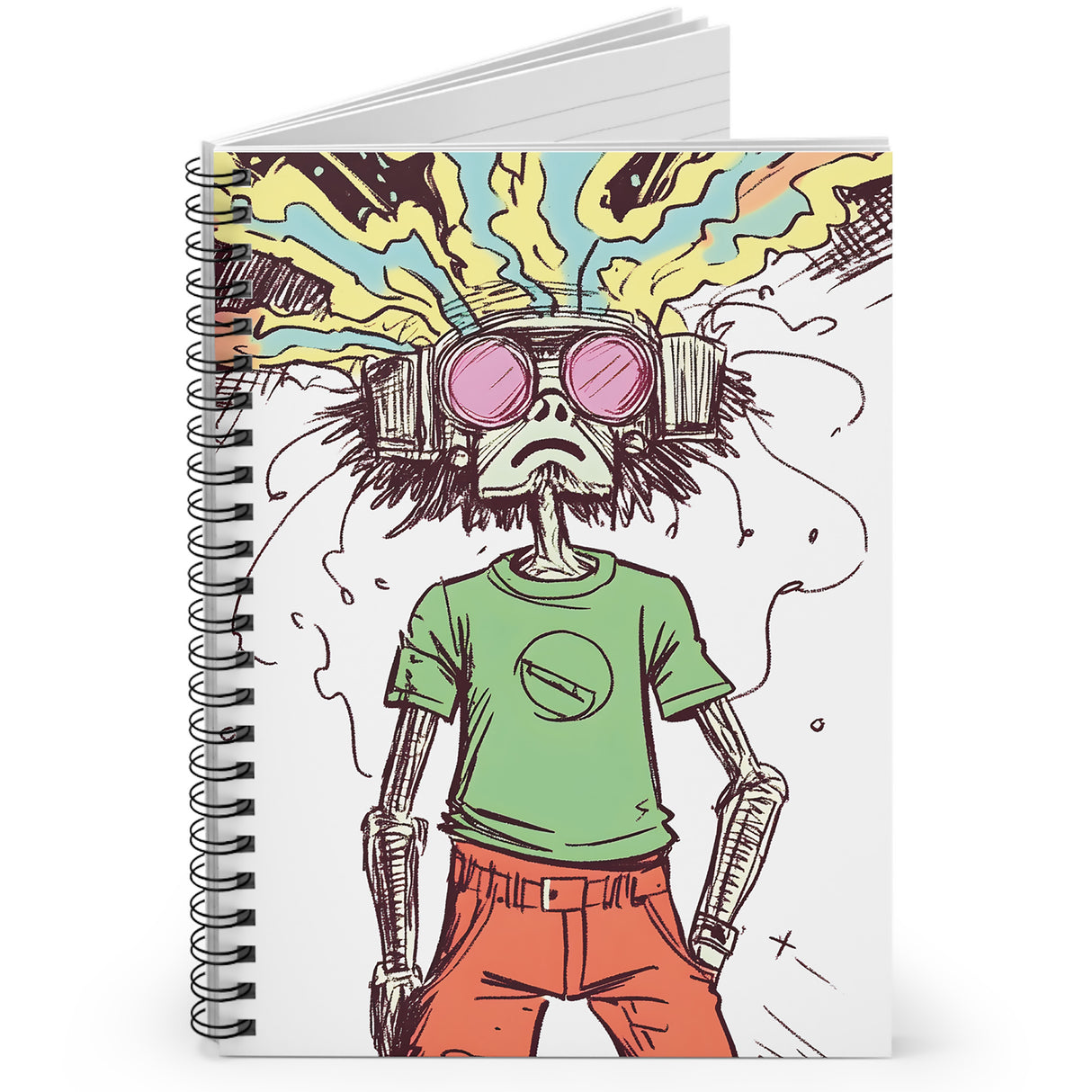 Trippy Mind Melt Spiral Notebook – For Stoners, Dreamers, and Doodle Junkies