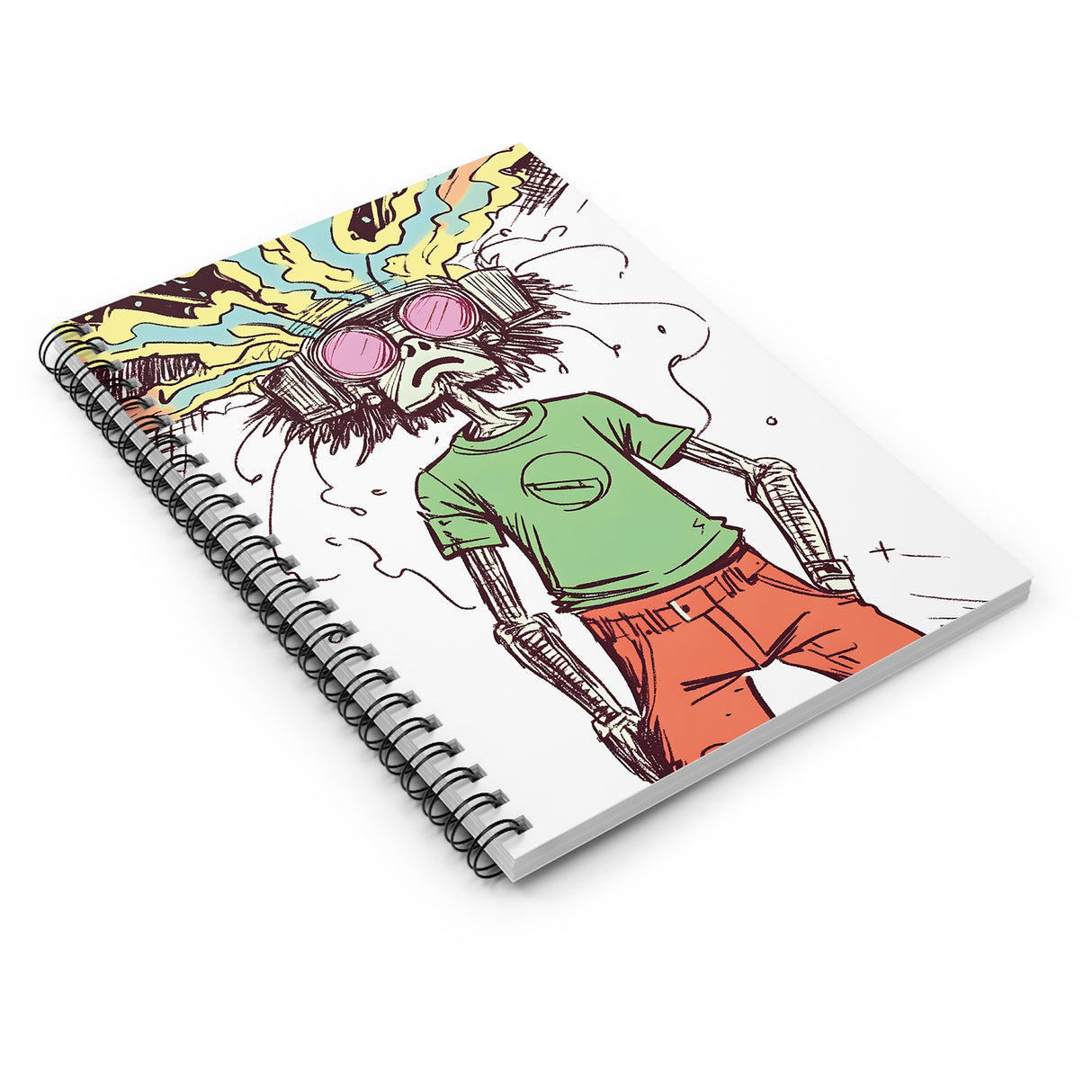 Trippy Mind Melt Spiral Notebook – For Stoners, Dreamers, and Doodle Junkies