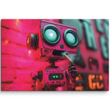 "Love at First Puff" – Smoking Robot Stoner Wall Art | Trippy Canvas for Stoner Room Decor