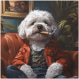 Maltipoo Smoking Blunt Canvas – Baked Breeds Stoner Dog Art