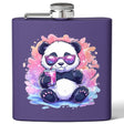 Stoner Hip Flask with Panda Design – Cute 6oz Stainless Steel Flask | Gift for Stoners, Kawaii Drinkware