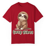 Cozy Vibes Sloth T-Shirt – Super Soft and Pre-Shrunk Unisex Comfort Tee