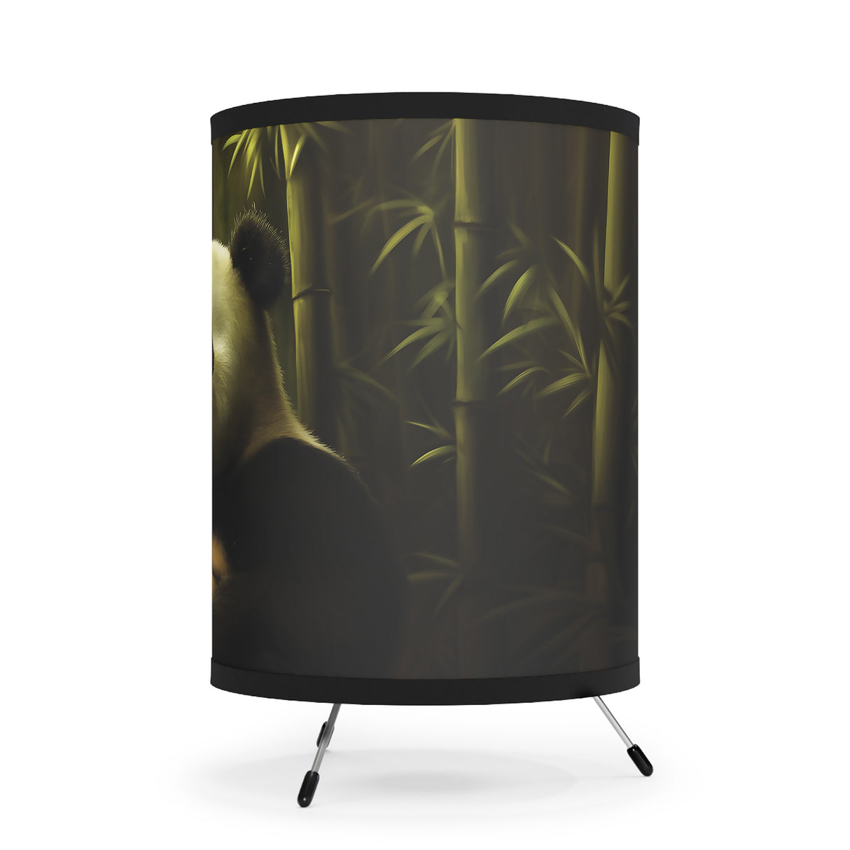 Panda Tripod Lamp with High-Res Printed Shade – Perfect for Home Decor & Unique Gifts