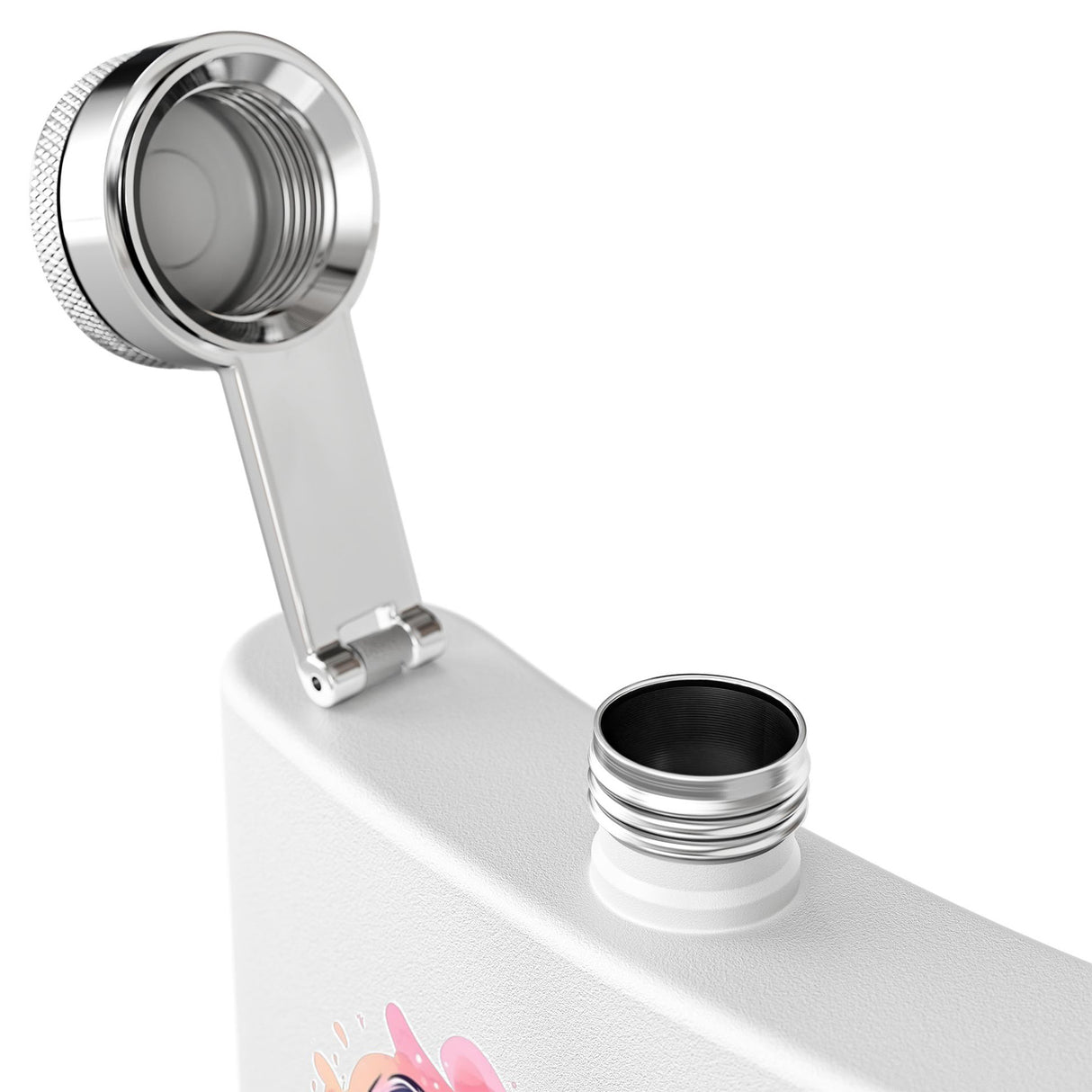 Stoner Hip Flask with Panda Design – Cute 6oz Stainless Steel Flask | Gift for Stoners, Kawaii Drinkware
