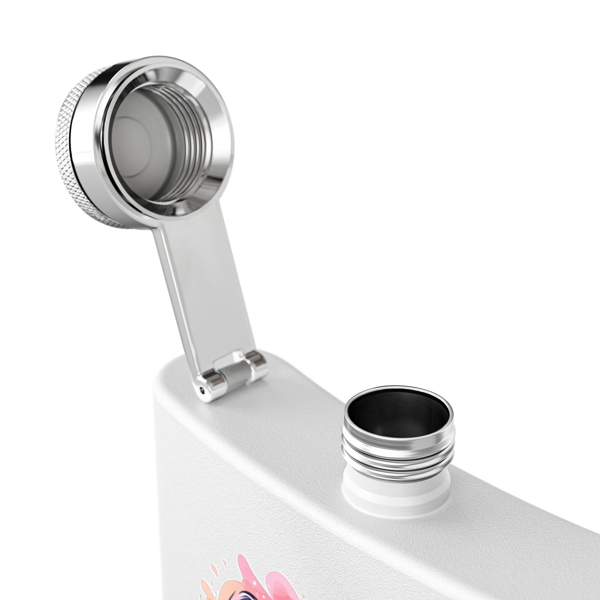 Stoner Hip Flask with Panda Design – Cute 6oz Stainless Steel Flask | Gift for Stoners, Kawaii Drinkware