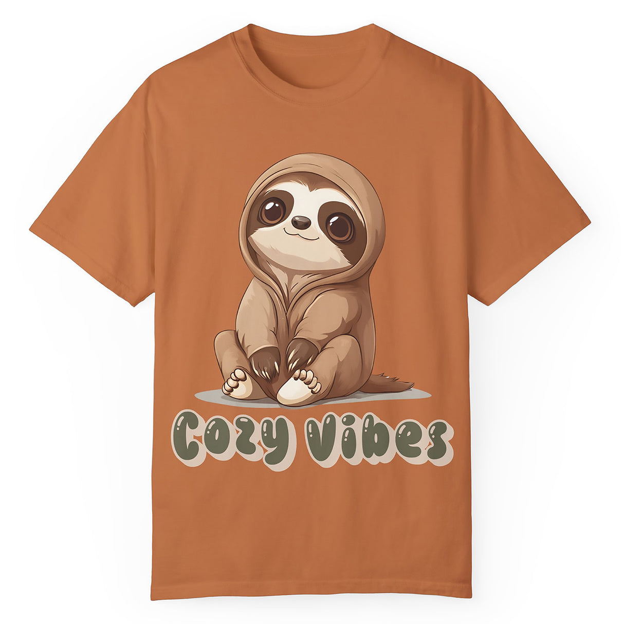 Cozy Vibes Sloth T-Shirt – Super Soft and Pre-Shrunk Unisex Comfort Tee