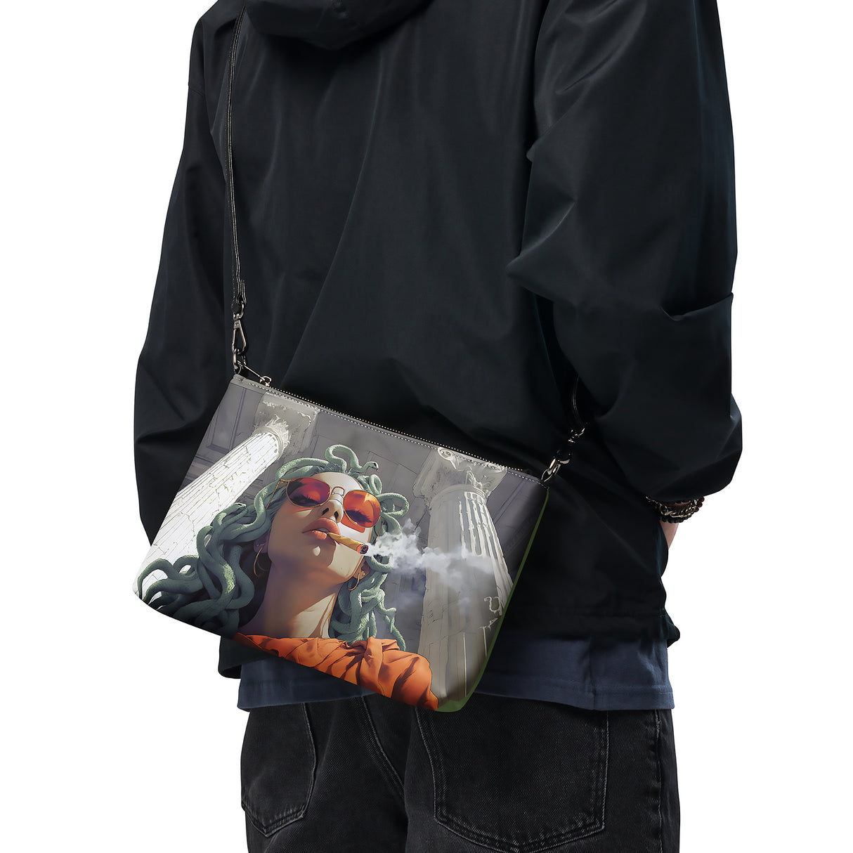 Medusa Stoned Crossbody Bag – Mythology Meets Modern Vibes