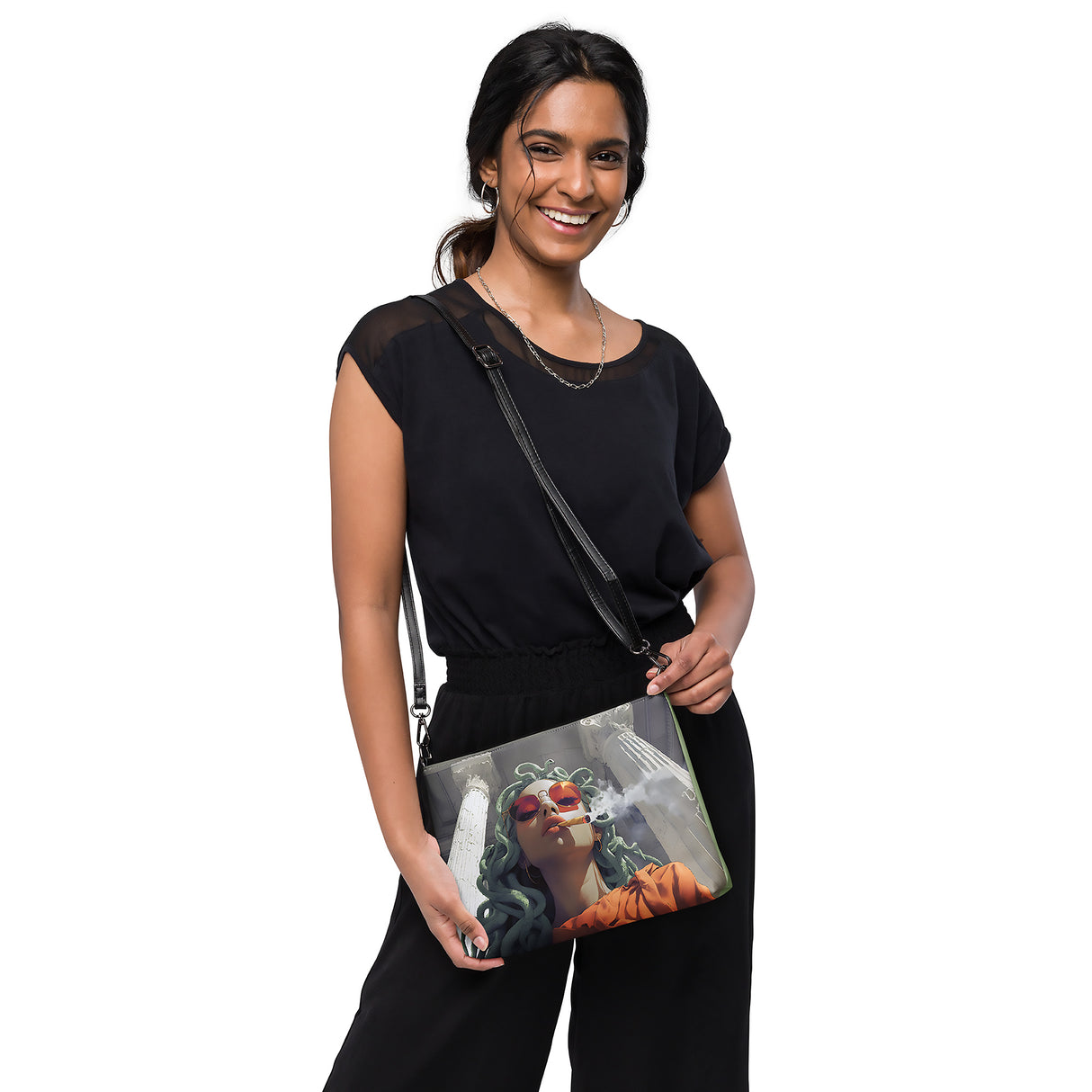 Medusa Stoned Crossbody Bag – Mythology Meets Modern Vibes