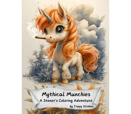 Mythical Munchies: A Stoner's Coloring Adventure