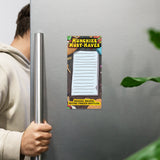 Munchies Must-Haves Magnetic Notepad – Funny Fridge Grocery List for Stoners & Snack Lovers